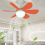 Ceiling Fans With Lights E27/26 Socket Screw In Ceiling Fan Orange,B 5
