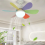Ceiling Fans With Lights E27/26 Socket Screw Ceiling Fan Multicolor,B 4