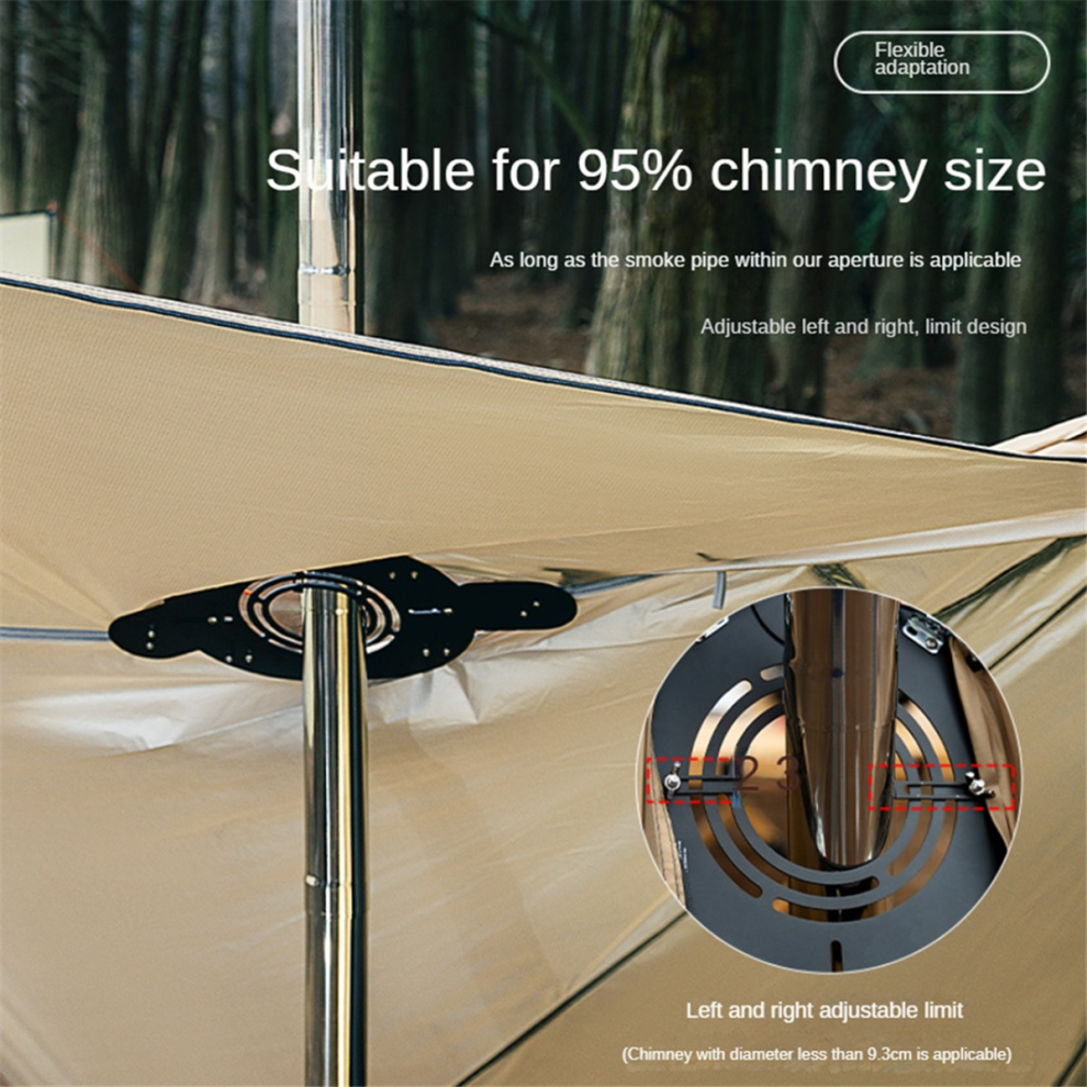 Hot Tent Stove Jack with Chimney Hole Protection