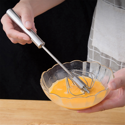 12inch Stainless Steel Semi-Automatic Whisk, Navy blue 1