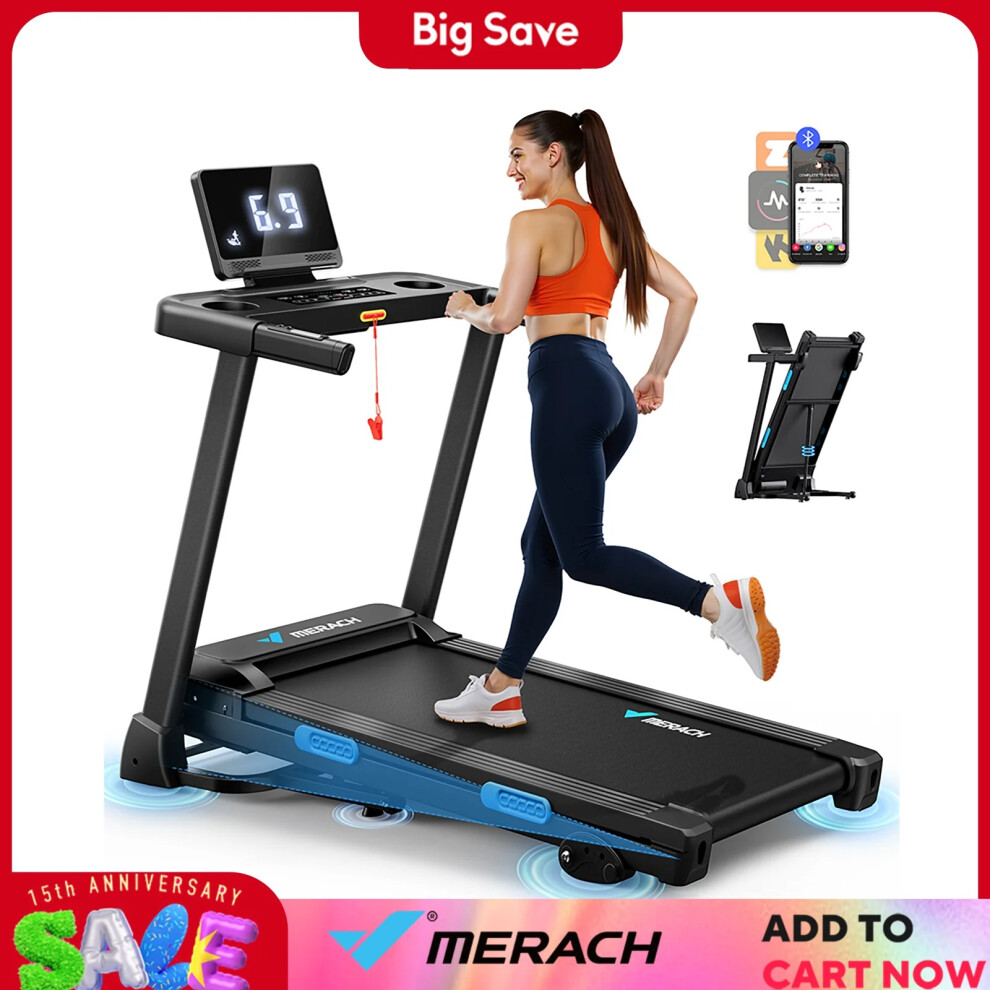 MERACH Foldable Treadmill T12 Incline 0.8-12km/H Walking Pad