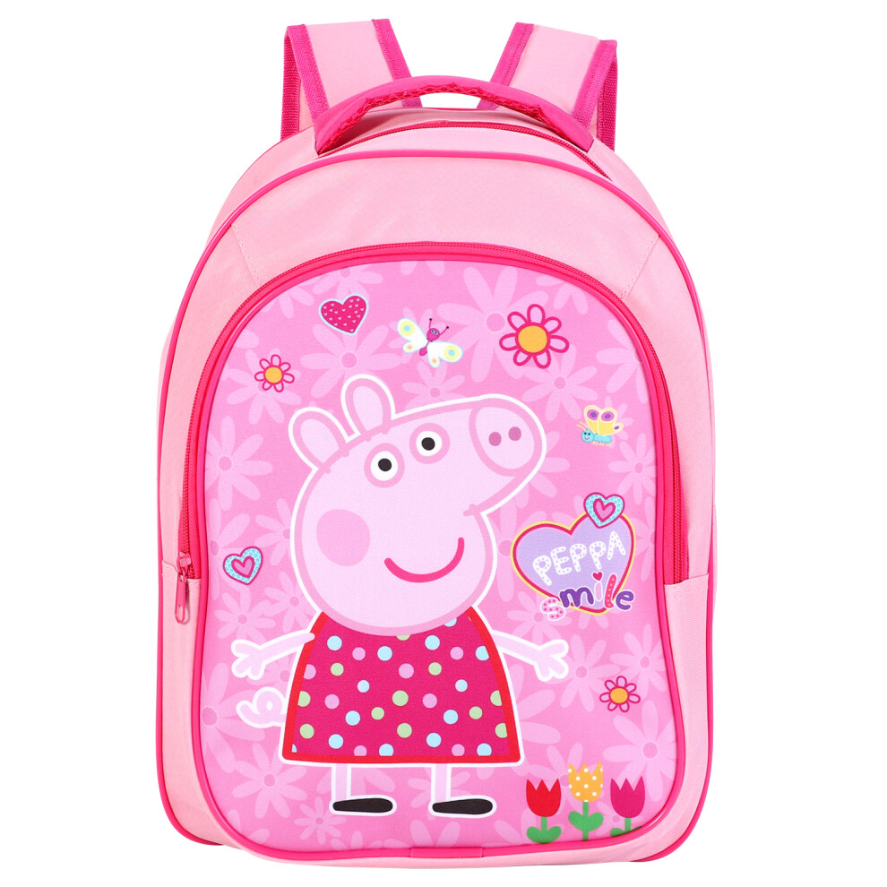 Peppa Pig Premium Backpack Girl Kid Children School Pink