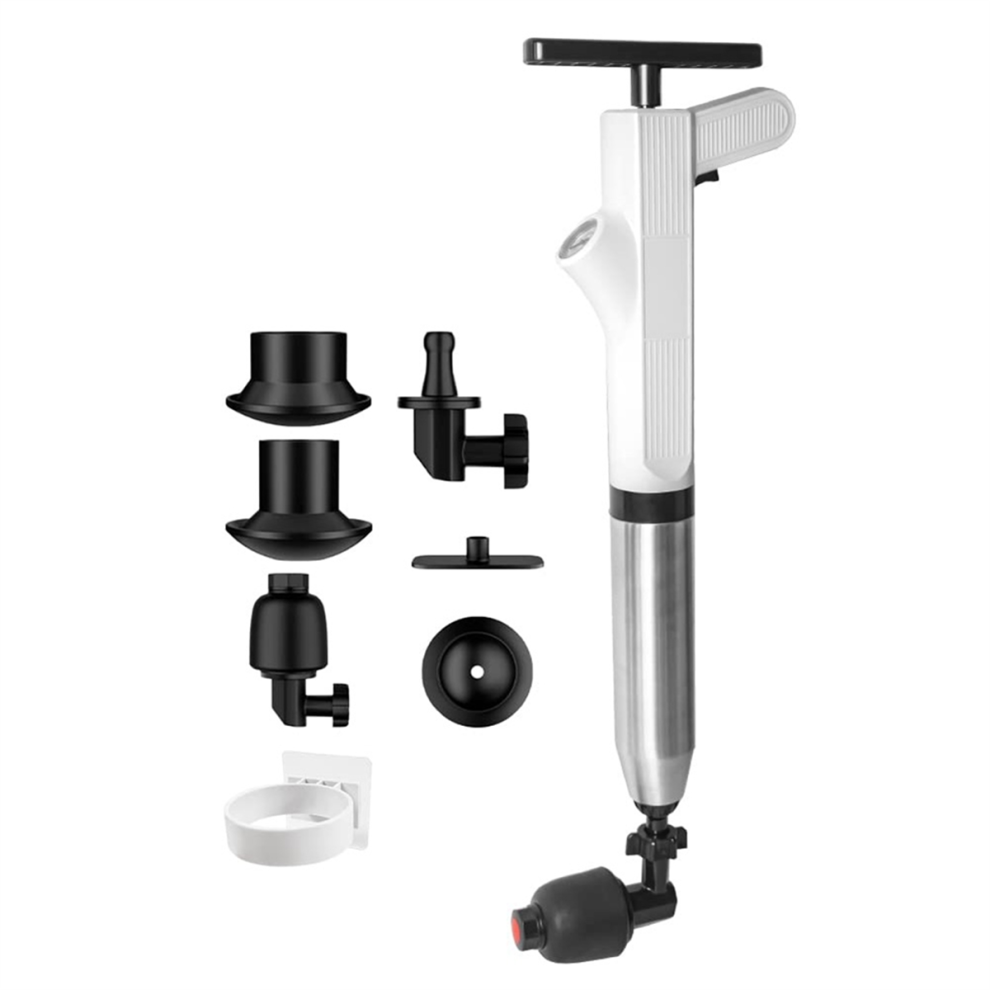 Drain Clog Remover Toilet Plunger With Stand, For Toilet A 4853464440730