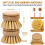 6Pcs Bamboo Dish Brush Head Eco-Friendly Washing Up Brush Replacement 6