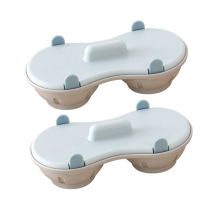 2PCS Microwave Egg Poacher 2 Cavity Silicone Egg Cooker,A