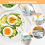 2PCS Microwave Egg Poacher 2 Cavity Silicone Egg Cooker,A 6