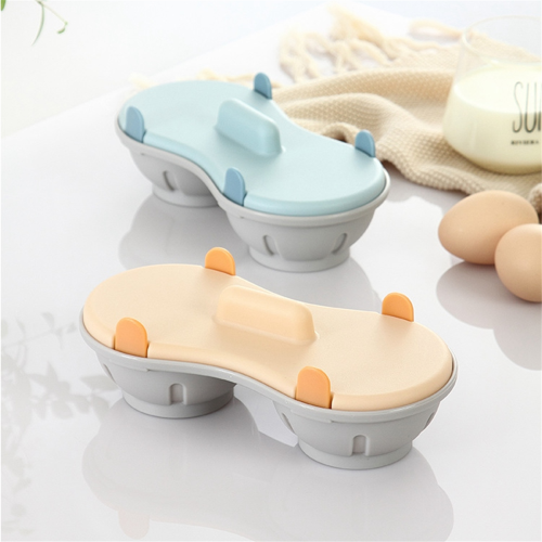 2PCS Microwave Egg Poacher 2 Cavity Silicone Egg Cooker,A 2