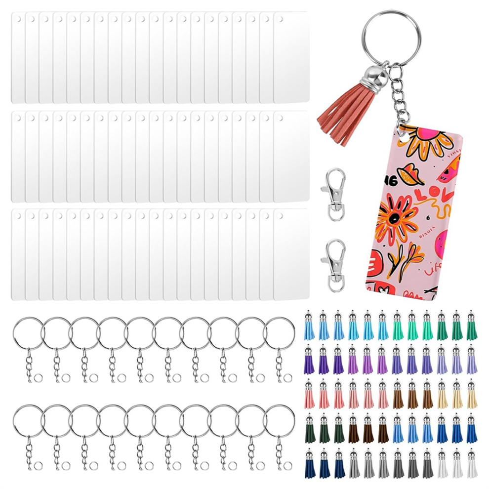 NeznaäKovã© 242 Pcs Sublimation Keychain Blanks Bulk
