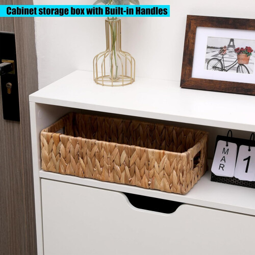 Wicker Storage Basket Water Hyacinth Basket, Storage Basket 1