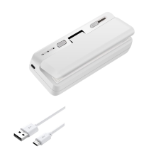 Mini Bag Sealer, USB Charger Potato Chip Bag Heat Sealer Capper White