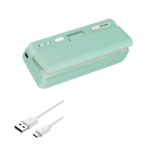 Mini Bag Sealer, USB Charger Potato Chip Bag Heat Sealer Capper Green