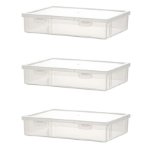 3PCS A4 Size Organiser Book Organiser Office File Box Transparent,S