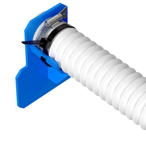 Swimming pool pipe bracket, with ropes blue 2