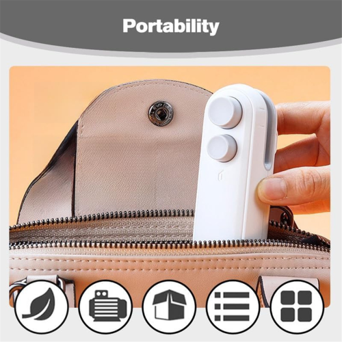 Mini Bag Sealer, 2024 Upgrade TYPE-C Rechargeable Bag Sealer 2