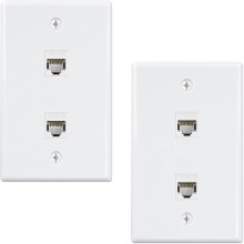Placă de perete Ethernet cu 2 porturi, 2 buc., Cat6 femelă-femelă, mufă de perete RJ45