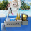 Poolside Storage Basket with Pool Cup Holder, Outdoor Pool Storage 3
