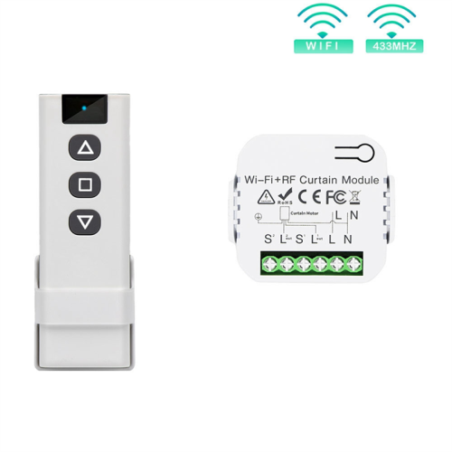 Interruttore per tapparelle elettriche Tuya Smart Life Blind Curtain Switch, 2RC 1