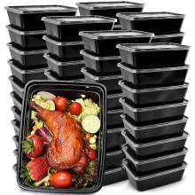 50er-Pack Meal-Prep-Behälter, wiederverwendbare To-Go-Lebensmittelbehälter