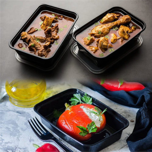 50er-Pack Meal-Prep-Behälter, wiederverwendbare To-Go-Lebensmittelbehälter 1