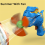 Electric Dinosaur Bubble Machine Bubble Dinosaur Pool Toys Blue 7
