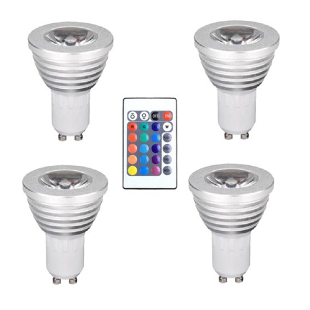 4pcs GU10 Bulbs and 1remote Control 17colors Changeable Spotlight-image-OPC-PHSWMCX-NEW