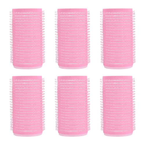 6x store selvklebende hårruller, klamrende DIY-hårkrøller, 3 cm