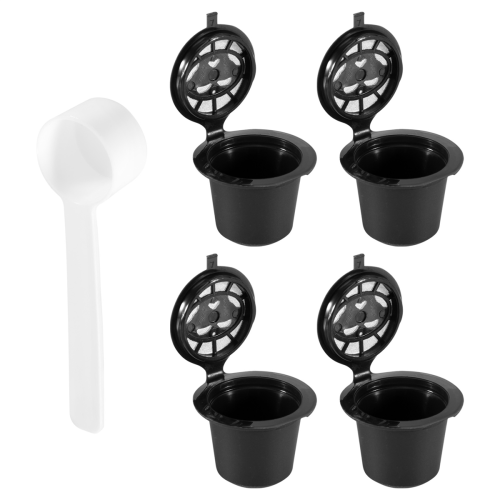4x påfyllbare kaffekapsler/poder til maskiner/skjeer 1