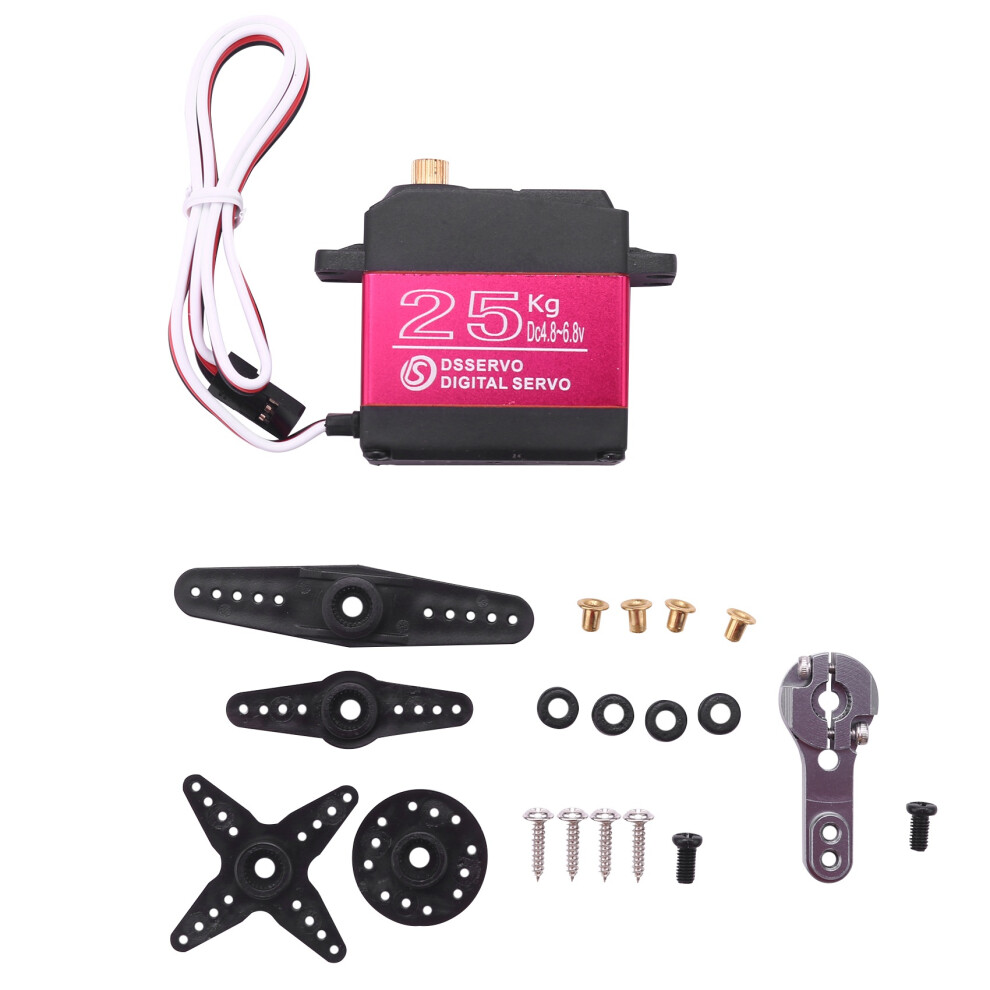 Photos - Parts for Drones & RC models Markenlos 25KG Digital Servo Full Metal Gear High Torque Waterproof 