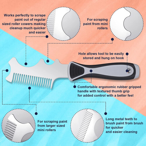 4 in 1 Paint Brush Comb, Brush Roller Cleaner Tool 1