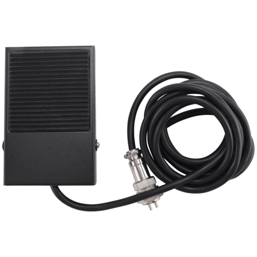 Interruptor de pedal de metal manual, cable de 1,8 metros, conector de 2 pines, linterna 1