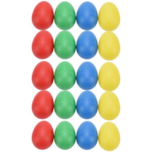 20 peças de ovos musicais de plástico com 4 cores, maracas, brinquedos de percussão