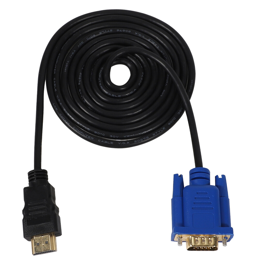Hdtv Male To Vga Male 15Pin Adapter Cable 6Ft 1.8M 1080P Gold 4851886115540