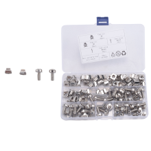 50 seturi piulițe cu orificiu pătrat M6 și șuruburi de montare, șaibe (M6 x 20 mm)