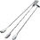 3 Pcs Extra Long Stainless Steel Mixing Spoons Spiral Pattern Bar 1