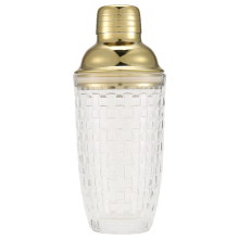 13Oz Glas Cocktail Shaker Sæt - Glas Shaker Guld