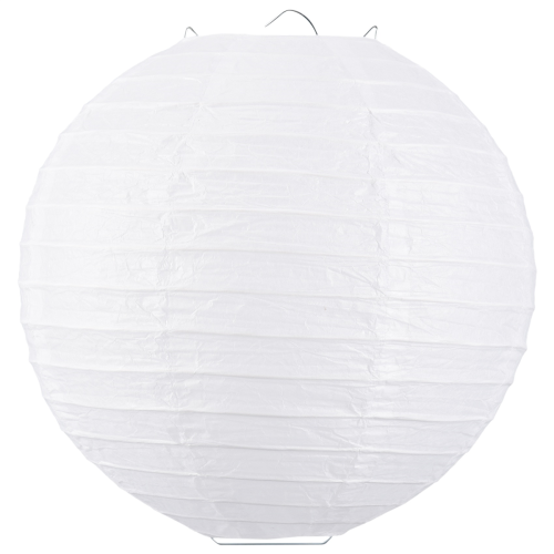 White Chinese/Japanese Paper Lantern/Lamp 8" Diameter 2