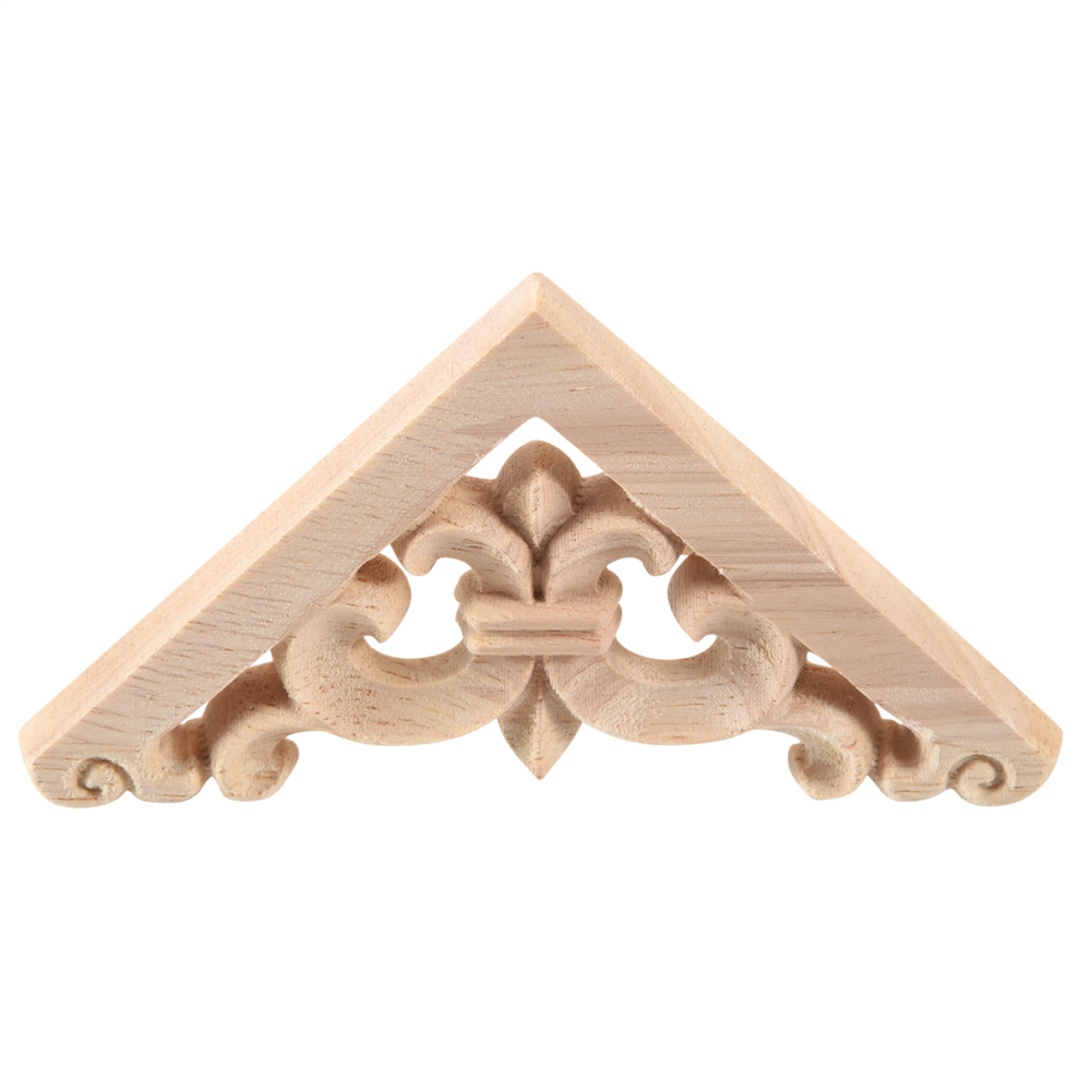 8*8cm Houten Hoek Onlay Applicatie Meubels Ambacht Ongeverfd