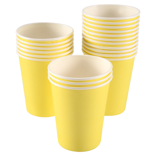 20x Paper Cups Solid Colours Birthday Catering yellow 2