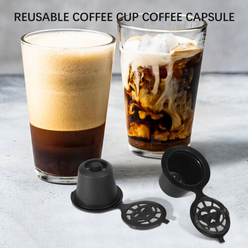 Kapsler Kompatible kaffemaskiner med kaffeskebørste (6, sort) 1