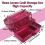 Glitter Pink & Craft Tool Storage Box, Stackable Carry Tackle Box 3