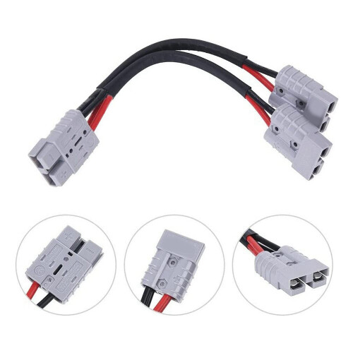 50A for Anderson Plug Connector Dual Y Adapter Connector with 6MM Cable 1