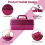 Glitter Pink & Craft Tool Storage Box, Stackable Carry Tackle Box 4