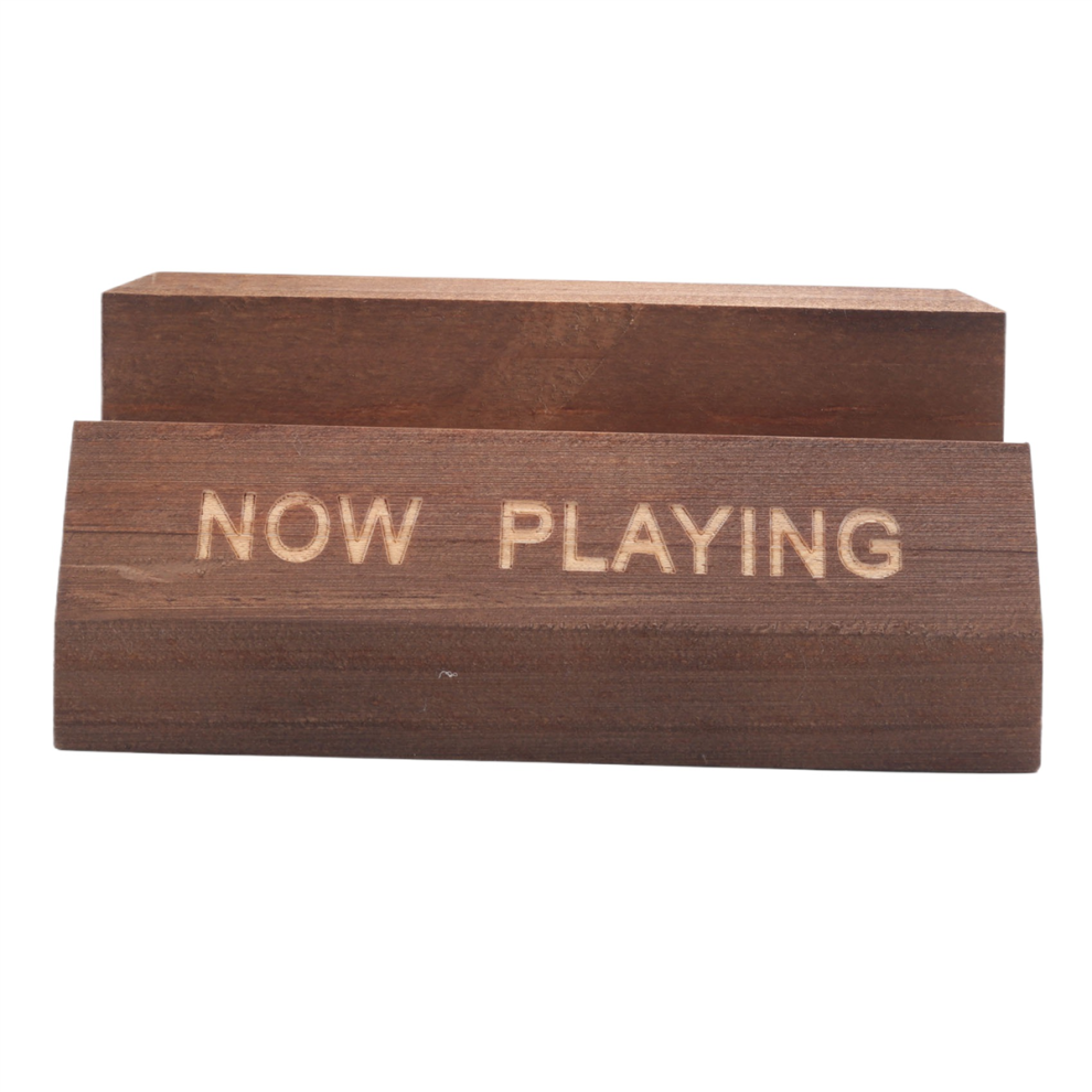 Platenstandaard Vinylplatenhouder Display Houten Platenopslagstandaards-image