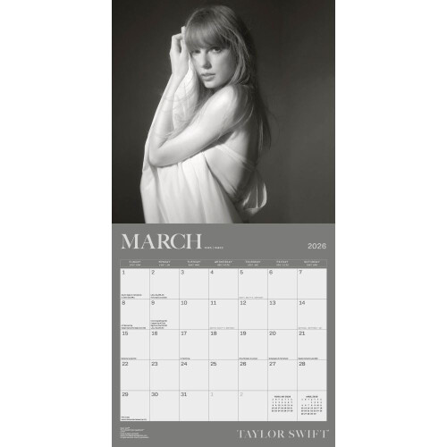 TAYLOR SWIFT 2026 SQUARE CALENDAR 2