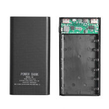 20000MAh Power Board for 6X18650 Battery DIY Powerbank Case(Black)