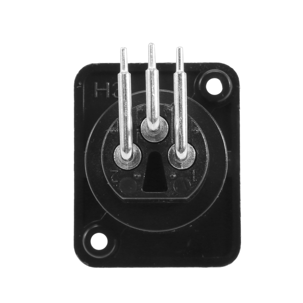 10Pcs Black Xlr 3Pin Female Jack Panel Chassis Pcb Socket Connector 4851886138518