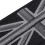 Jack UK Flag Badge Patch Stick 10cm x 5cm NY, (Sort/Grå) 6