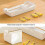 Bedside organizer can be hung as a bunk bed storage accessory Armrest Multi-pocket for dorm bunk bed frameWhite 14
