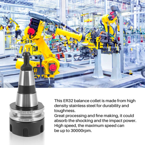 Mandril de equilíbrio ISO30 ER32 50L para torno com pinça de equilíbrio 1