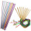 23 Pieces Tunisian Crochet Hooks Set with Bead Carbonized Bamboo Hook 1